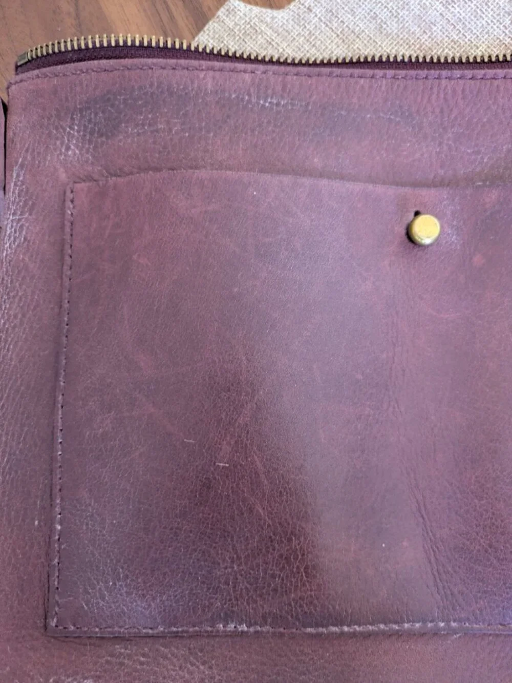 Madewell Burgandy Leather Transport Crossbody